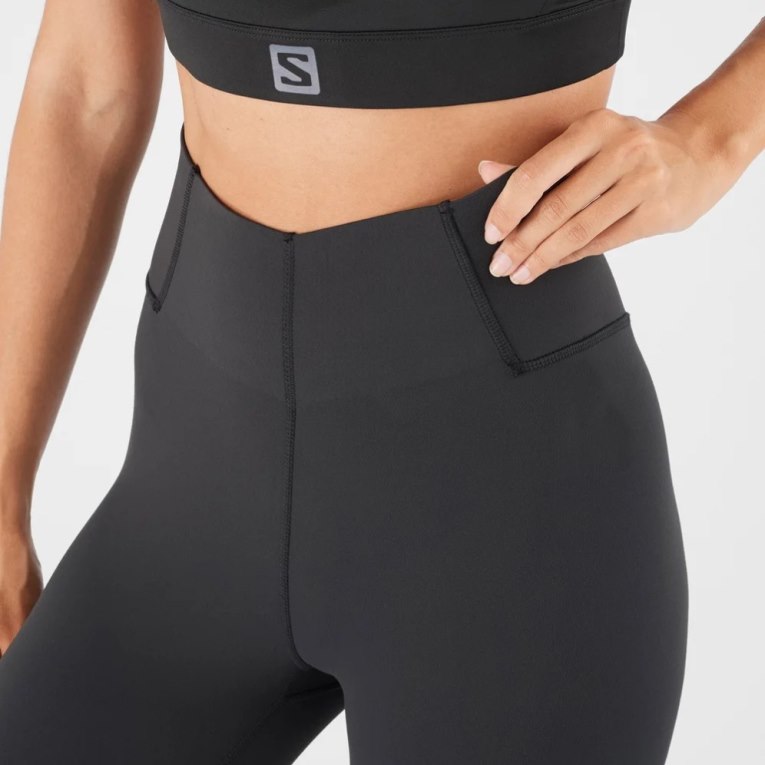 Black Salomon Cross Multi 28'' Women's Running Tights | IE HY5283